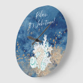 Schitterend blauw zand kleur kustgebruik grote klok (Hoek)