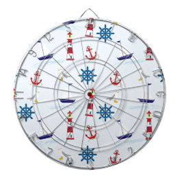 Schitterend blauw zomerontwerp dartbord