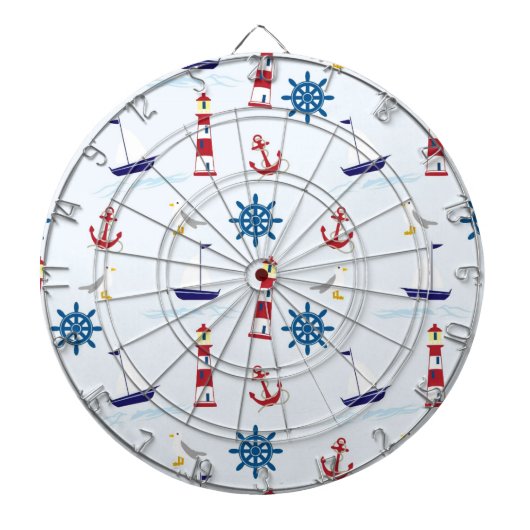 Schitterend blauw zomerontwerp dartbord (Voorkant)