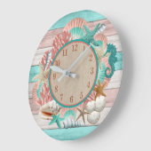 Schitterend Blauwgroen en koraalriem ontwerp Grote Klok (Hoek)