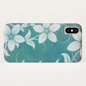 Schitterend Blauwgroen en wit ventilatorontwerp Case-Mate iPhone Case (Achterkant (horizontaal))
