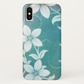 Schitterend Blauwgroen en wit ventilatorontwerp Case-Mate iPhone Case (Achterkant)