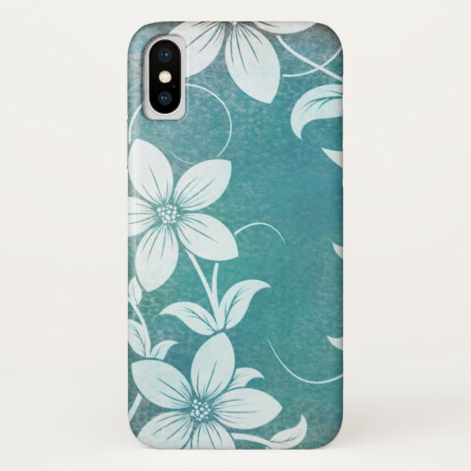 Schitterend Blauwgroen en wit ventilatorontwerp Case-Mate iPhone Case (Achterkant)