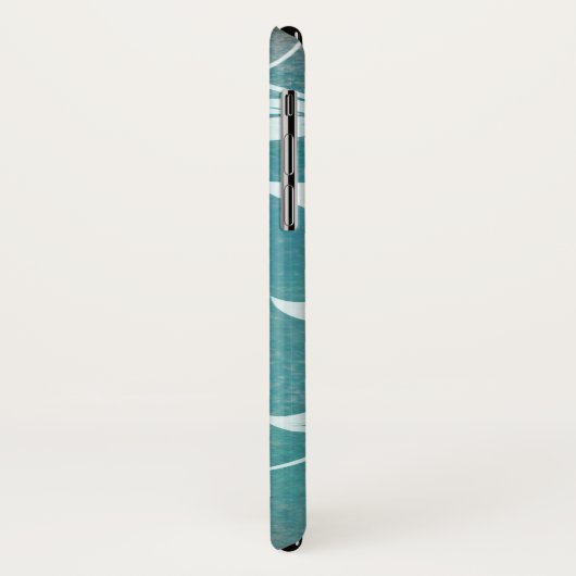 Schitterend Blauwgroen en wit ventilatorontwerp Case-Mate iPhone Case (Achterkant/links)