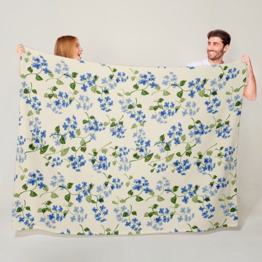 Schitterend bloemloos patroon fleece deken (In situ)