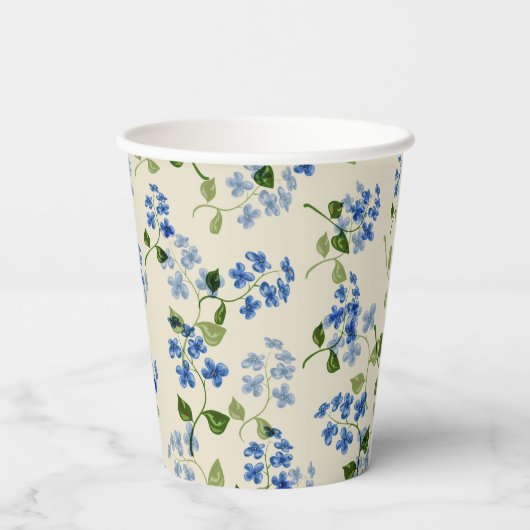 Schitterend bloemloos patroon papieren bekers (Achterkant)