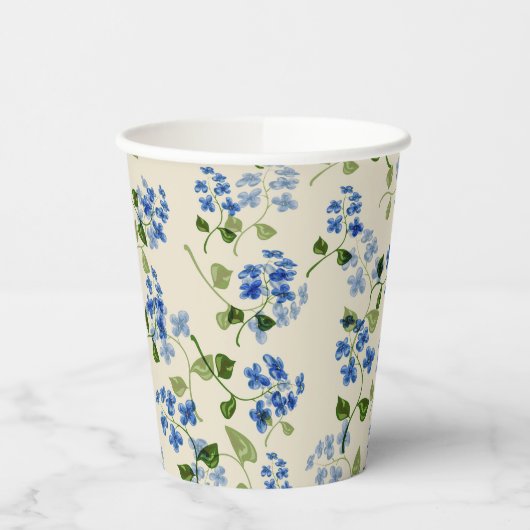 Schitterend bloemloos patroon papieren bekers (Links)