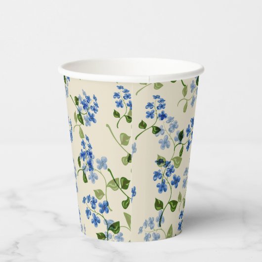 Schitterend bloemloos patroon papieren bekers (Rechts)