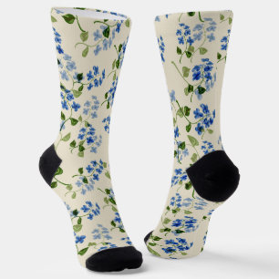 Schitterend bloemloos patroon sokken