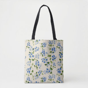 Schitterend bloemloos patroon tote bag