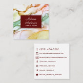 Schitterend Blush Pink Pastel Interior Design Vierkante Visitekaartje (Voorkant / Achterkant)