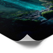 Schitterend boswaterval, magisch bos poster (Hoek)