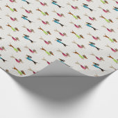 Schitterend Dachshund-patroon Cadeaupapier (Hoek)