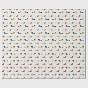 Schitterend Dachshund-patroon Cadeaupapier
