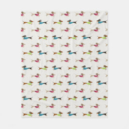 Schitterend Dachshund-patroon Fleece Deken