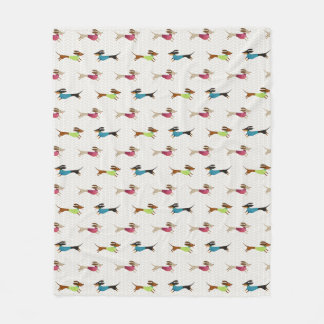 Schitterend Dachshund-patroon Fleece Deken