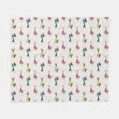 Schitterend Dachshund-patroon Fleece Deken (Voorkant (Horizontaal))