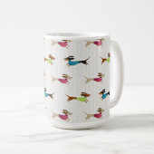 Schitterend Dachshund-patroon Koffiemok (Voorkant rechts)