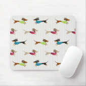 Schitterend Dachshund-patroon Muismat (Met muis)