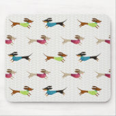 Schitterend Dachshund-patroon Muismat (Voorkant)