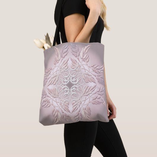 Schitterend decoratief element van bladeren tote bag (Dichtbij)