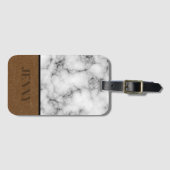 Schitterend design met faux-marmer en -leder met n bagagelabel (Voorkant (horizontaal))