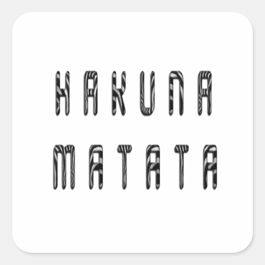 Schitterend design voor Zebra Print Pattern Vierkante Sticker (Voorkant)