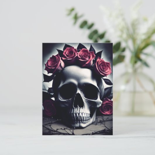 Schitterend donker en gotisch Roos Poster Briefkaart (Staand voorkant)