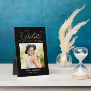 Schitterend EDITABLE Afstuderen Plaque Fotoplaat