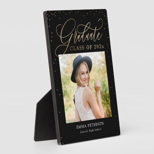 Schitterend EDITABLE Afstuderen Plaque Fotoplaat (Zijkant)