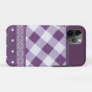 Schitterend eenvoudig chic tartan paars design Case-Mate iPhone case
