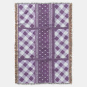 Schitterend eenvoudig chic tartan paars design deken (Voorkant Verticaal)