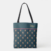 Schitterend egyptisch patroon paars groen en sjaal tote bag (Achterkant)