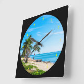 Schitterend eindeloos strand vierkante klok (Hoek)