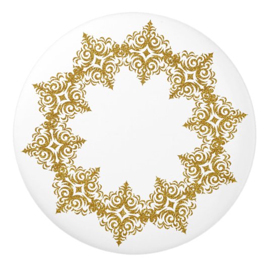 Schitterend elegant Gold Diadem-ontwerp Keramische Knop (Voorkant)