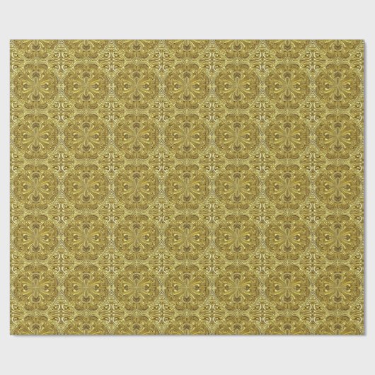 Schitterend Elegant Simulate "Gold" Vlaams Gift Cadeaupapier (Vlak)