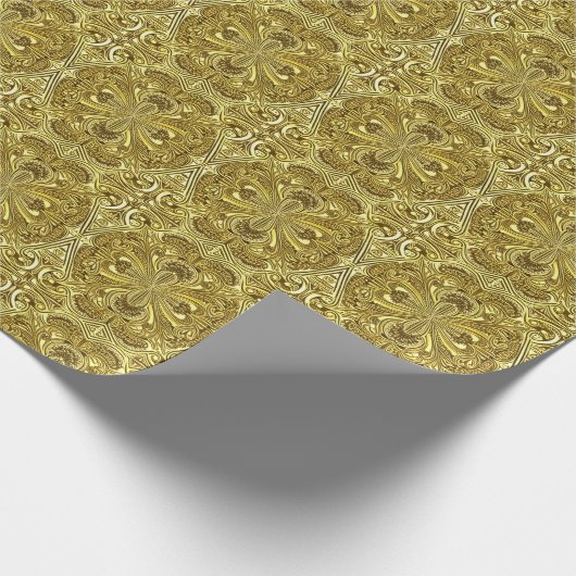 Schitterend Elegant Simulate "Gold" Vlaams Gift Cadeaupapier (Hoek)