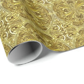 Schitterend Elegant Simulate "Gold" Vlaams Gift Cadeaupapier (Rol Hoek)