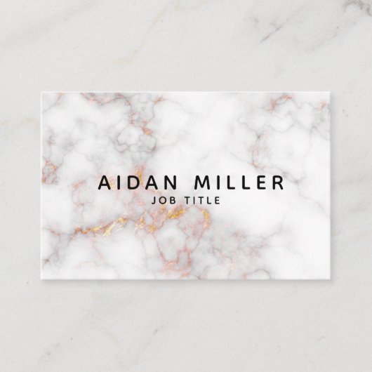 Schitterend elegant visitekaartje met gouden marme (Voorkant)