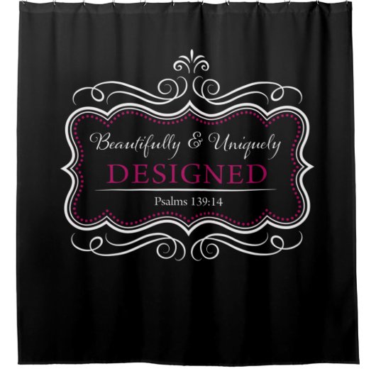 Schitterend en uniek ontworpen: Psalms Faith Douchegordijn (Voorkant)
