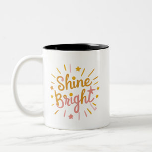 Schitterend - Energetisch & Positief Ontwerp f Tweekleurige Koffiemok