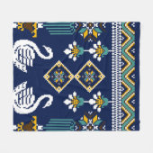 Schitterend figuur in de Oekraïense geometrische e Fleece Deken (Voorkant (Horizontaal))