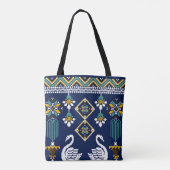 Schitterend figuur in de Oekraïense geometrische e Tote Bag (Achterkant)