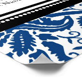 Schitterend formaat 12 tabellen 96 gastblauw zwart poster (Hoek)