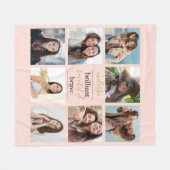 Schitterend fraai brein 8 Blush roze foto Fleece Deken (Voorkant (Horizontaal))
