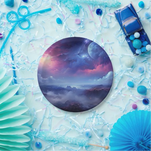 Schitterend galaxy buitenruimte kosmische universu papieren bordje (Feest)