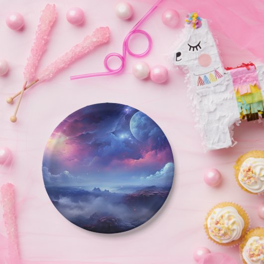 Schitterend galaxy buitenruimte kosmische universu papieren bordje (Feest)