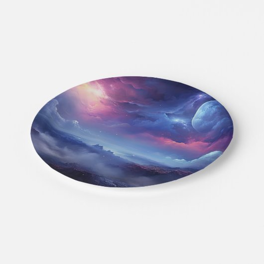 Schitterend galaxy buitenruimte kosmische universu papieren bordje (Gekanteld)