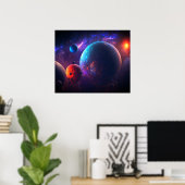 Schitterend galaxy buitenruimte kosmische universu poster (Thuiskantoor)