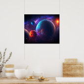 Schitterend galaxy buitenruimte kosmische universu poster (Keuken)
